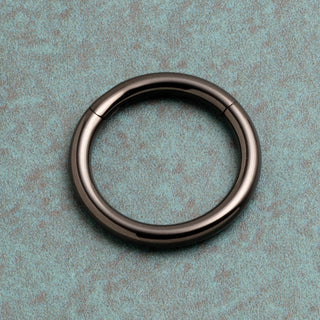 Black PVD Titanium Hinged Segment Ring