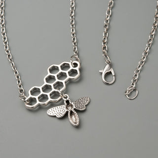 Honeycomb and Bee Necklace