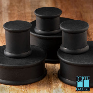 Depth Gauge Matte Black Silicone Plugs