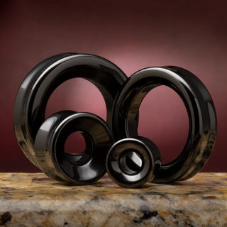 Black Obsidian (Volcanic Glass) Tunnels *Discontinued* - 47mm