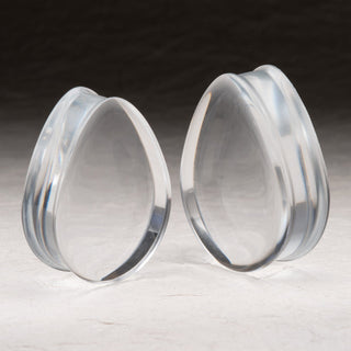 Clear Acrylic Resin Teardrop Plugs