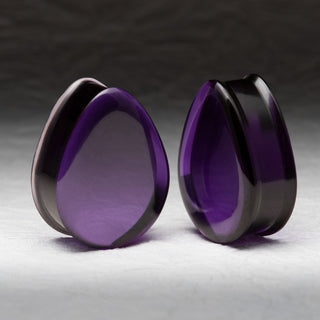 Purple Acrylic Resin Teardrop Plugs