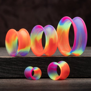 Matte Rainbow Thin Silicone Tunnels