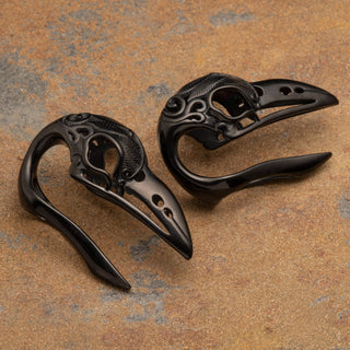 Stainless Steel Crow Skull Hangers