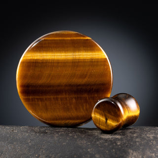 Yellow Tigers Eye Plugs