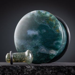 Moss Agate Single Flare Plugs