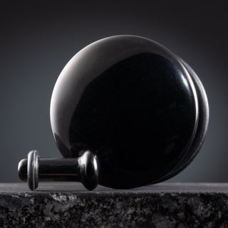 Black Obsidian (Volcanic Glass) Single Flare Plugs