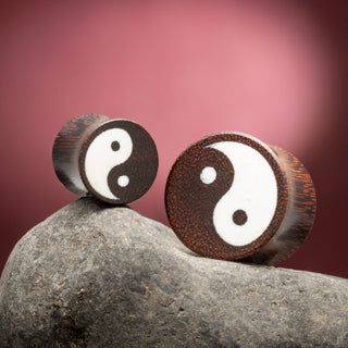Yin Yang Wood Plugs