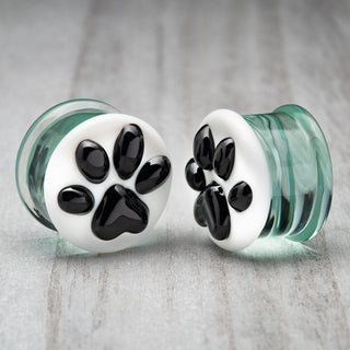 Pawprint Glass Plugs *Discontinued*