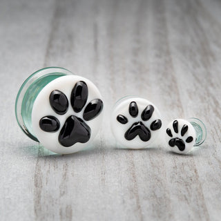 Pawprint Glass Plugs *Discontinued*