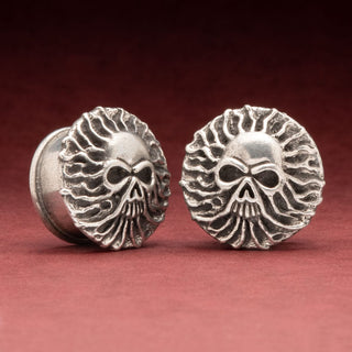 Skull White Brass Plugs *Discontinued* - 14mm