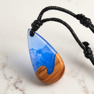 Wood and Epoxy Necklace