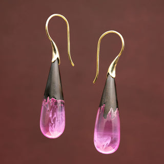 Brass Hangers with Purple Epoxy