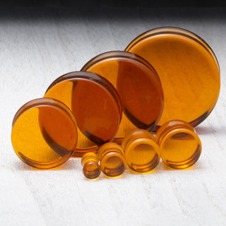 Orange Glass Plugs *Discontinued*