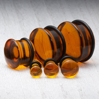 Orange Single Flare Glass Plugs *Discontinued*