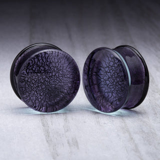 Metallic Purple Glass Plugs