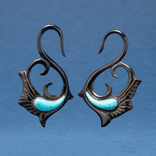 Horn Hanger with Turquoise Inlay