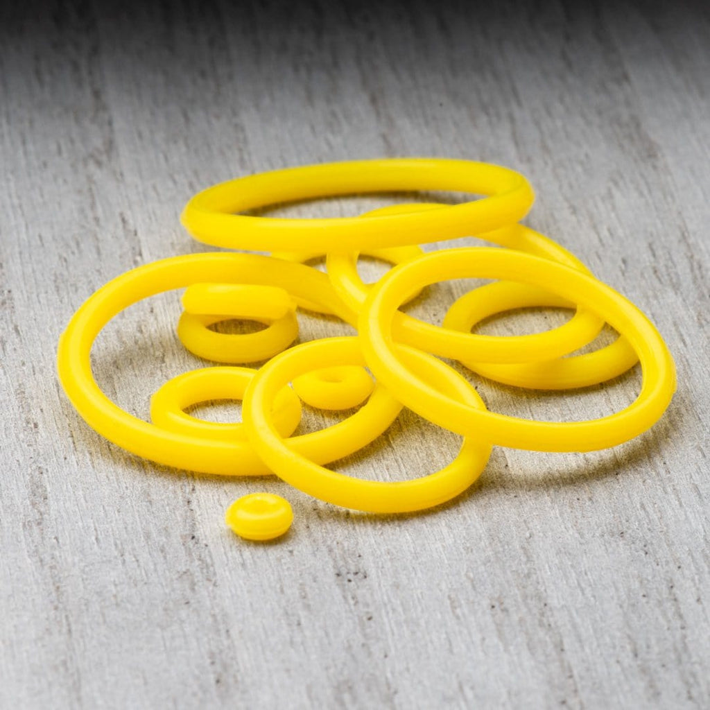 Silicone Big O Key Ring - Yes Yellow