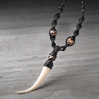Tooth Shaped Bone Necklace
