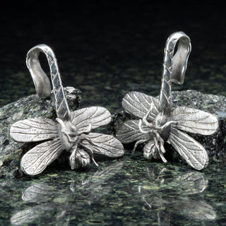 Dragonfly White Brass Hangers