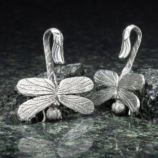 Dragonfly White Brass Hangers
