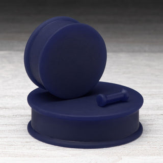 Matte Dark Blue Silicone Plugs