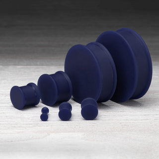 Matte Dark Blue Silicone Plugs