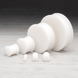 Matte White Silicone Plugs