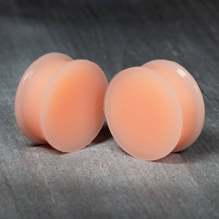 Flesh Silicone Double Flare Plugs F2