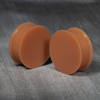 Flesh Silicone Double Flare Plugs F4