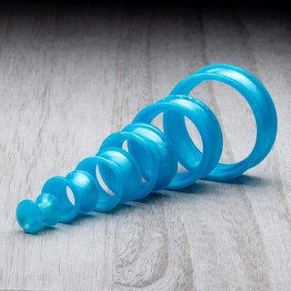 Pearl Blue Thin Silicone Tunnels