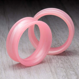 Pearl Pink Thin Silicone Tunnels *Discontinued* - 11mm
