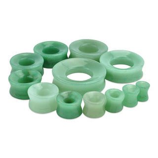 Green Aventurine Double Flare Tunnels *Discontinued* 47mm