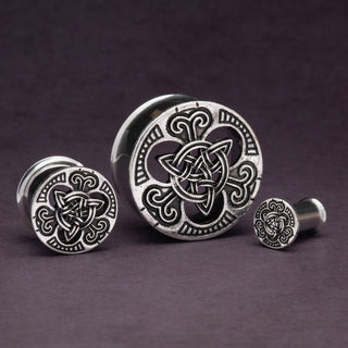 Celtic Trinity Knot Steel Plugs