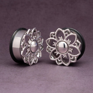 Single Flare Steel Tunnels with Domed Center Flower