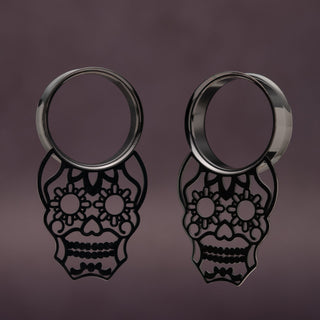 Black Stainless Steel Sugar Skull Tunnels