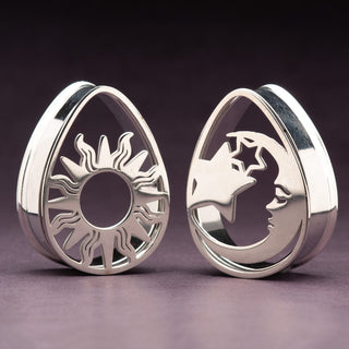 Stainless Steel Teardrop Tunnels with Sun and Moon