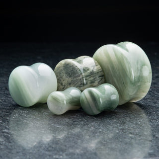 Green Line Jasper Plugs