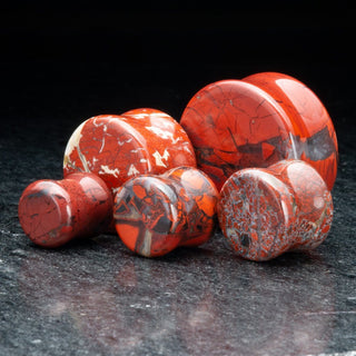 Snake Skin Jasper Plugs