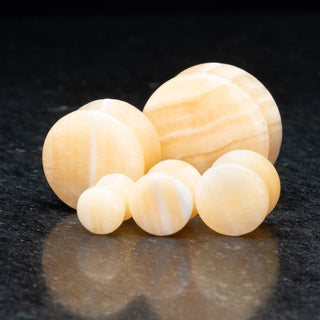 Yellow Jade Double Flare Plugs
