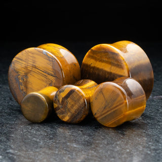 Yellow Tigers Eye Plugs