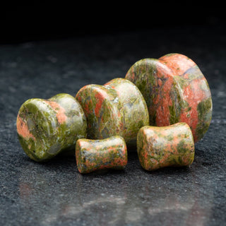 Unakite Double Flare Plugs