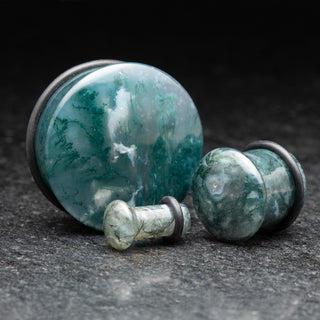 Moss Agate Single Flare Plugs