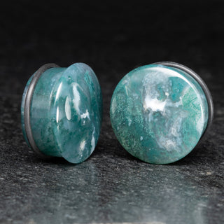 Moss Agate Single Flare Plugs