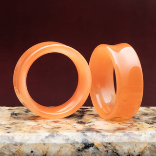 Orange Glass Cat Eye Tunnels *Discontinued*