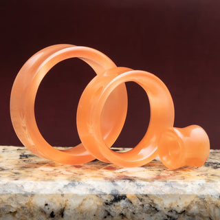 Orange Glass Cat Eye Tunnels *Discontinued*