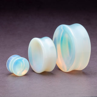 Opalite Concave Plugs (Opalized Glass)