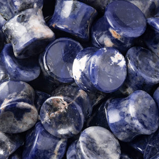 Sodalite Concave Plugs *Discontinued*