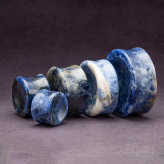Sodalite Concave Plugs *Discontinued*