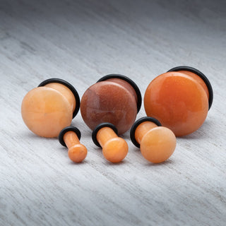 Red Aventurine Single Flare Plugs